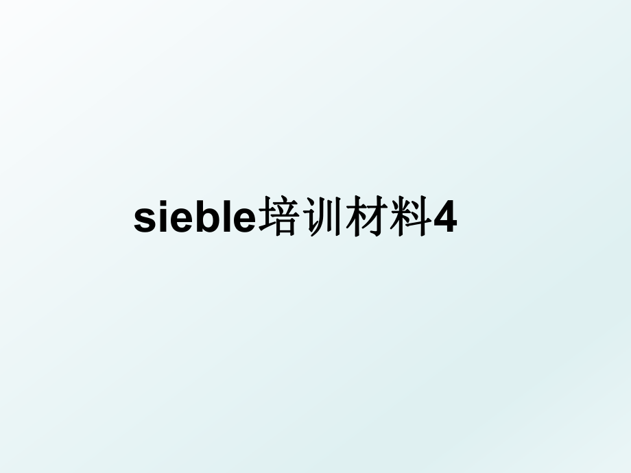 sieble培训材料4.ppt_第1页