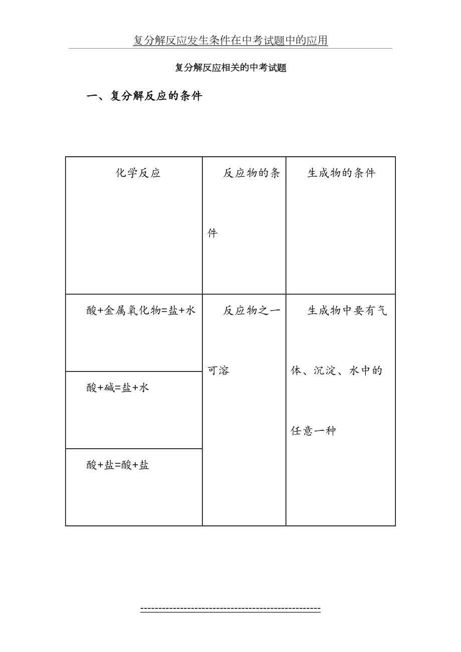 复分解反应知识点及中考考点.doc_第2页