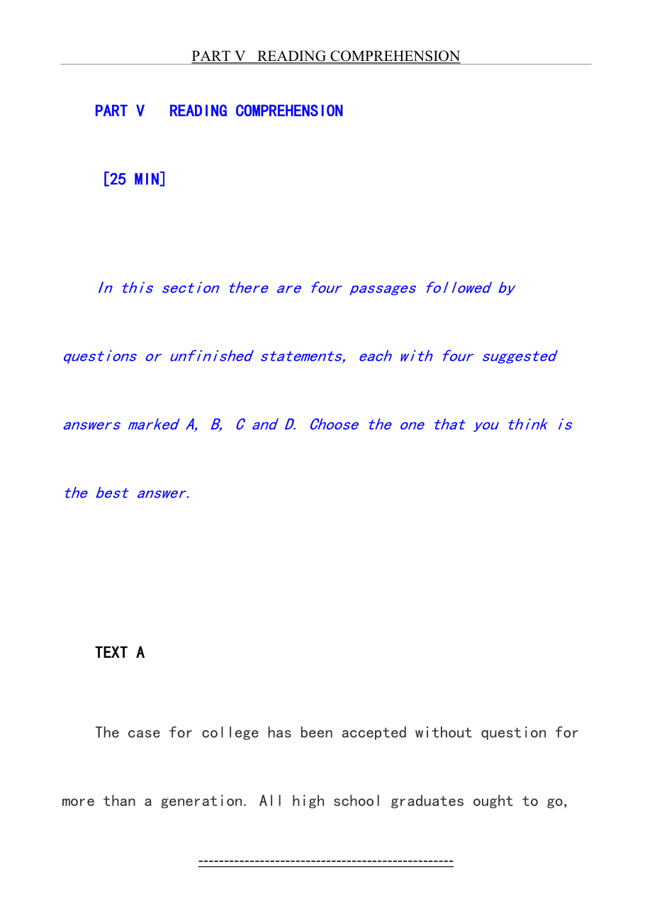 大学英语专业四级阅读理解模拟试题(含答案)(03).doc_第2页