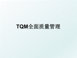 tqm全面质量.ppt