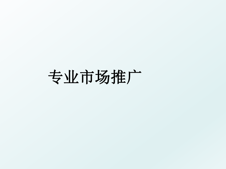 专业市场推广.ppt_第1页