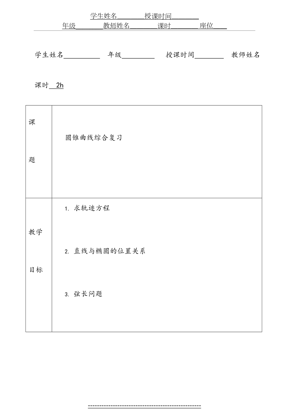 圆锥曲线常见综合题型(整理).doc_第2页