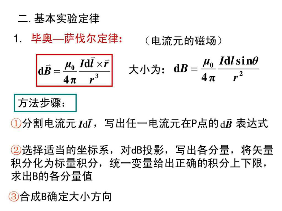 最新大学物理稳恒磁场小结ppt课件.ppt_第2页