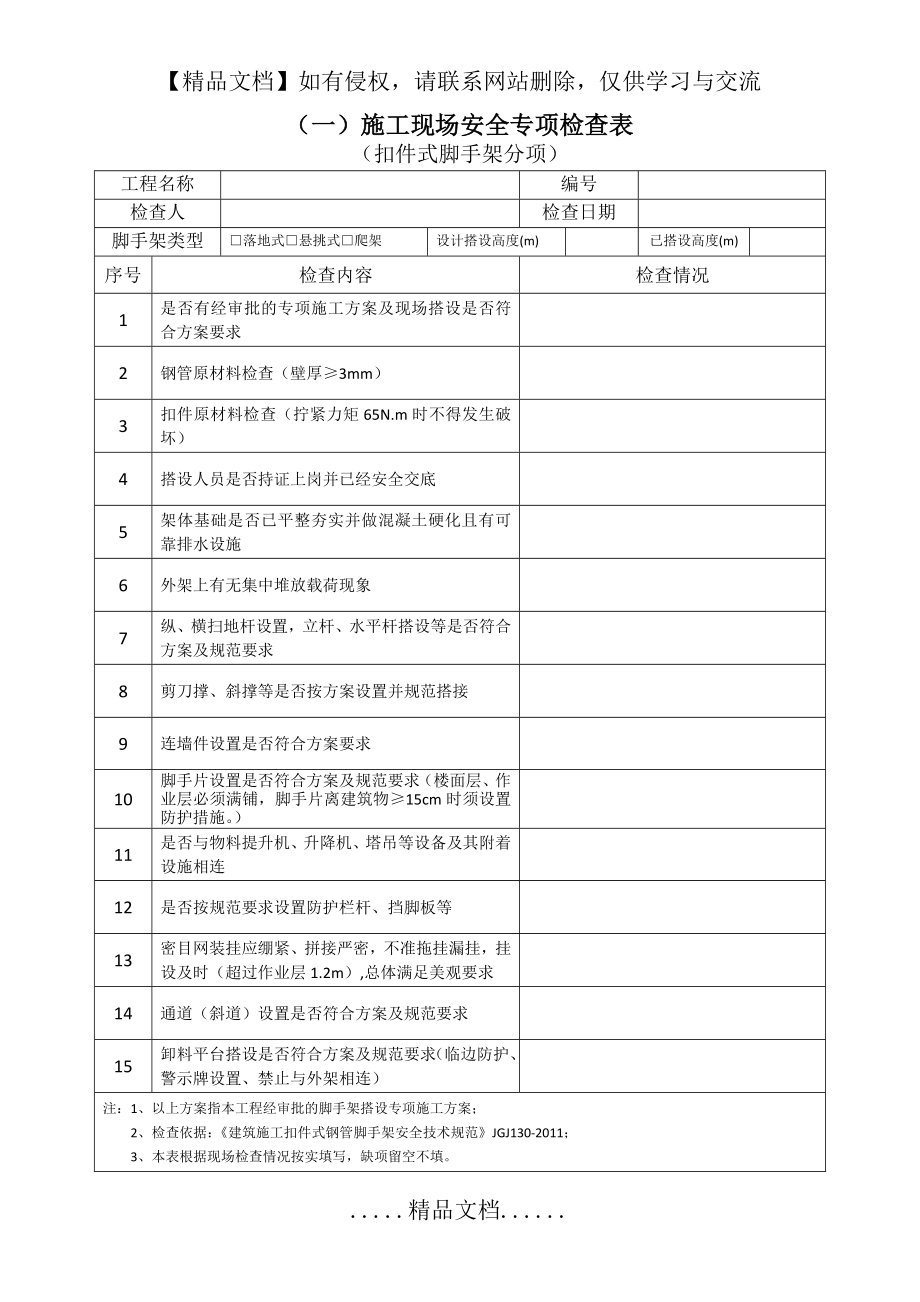 脚手架安全专项检查表.doc_第2页