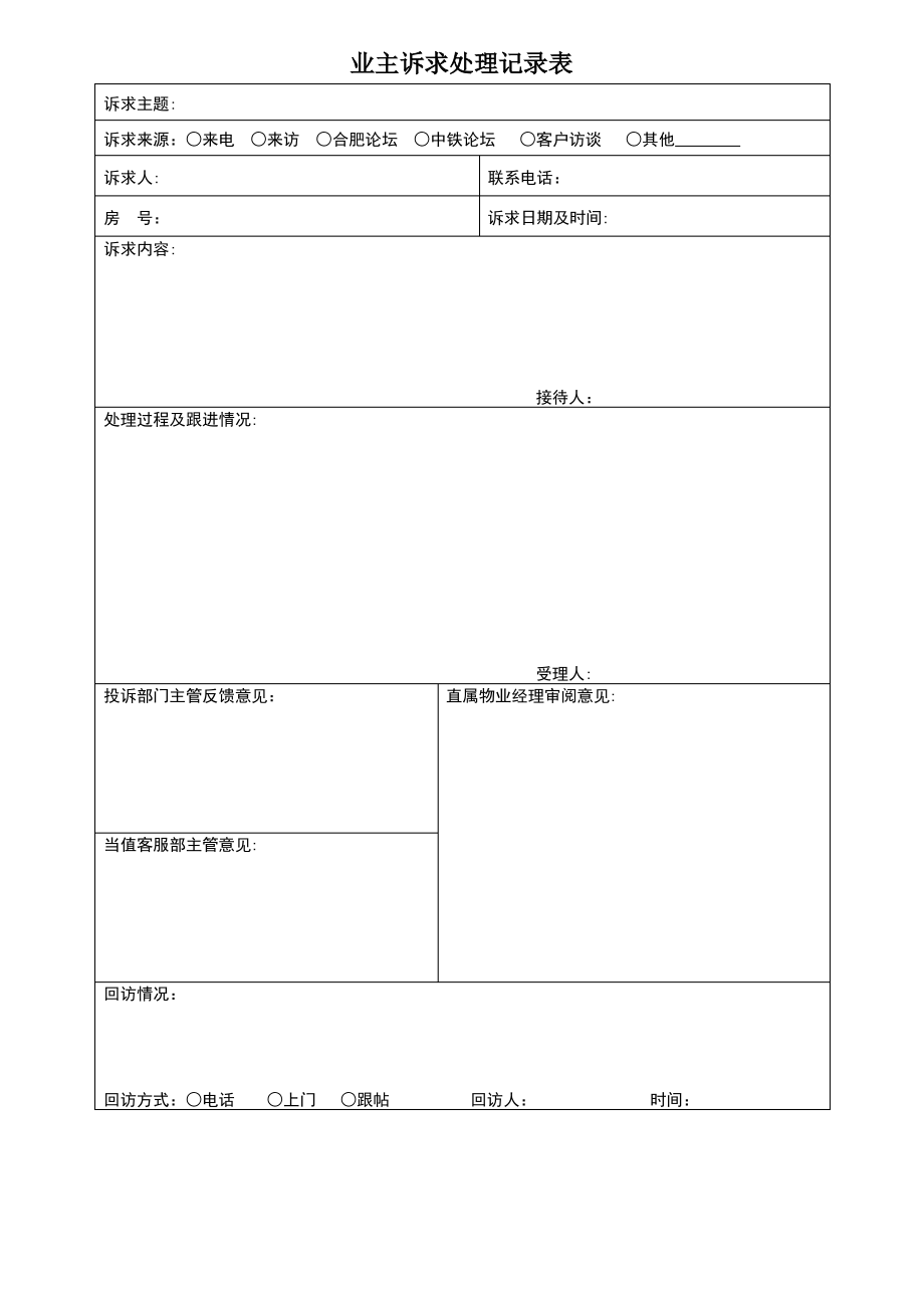 业主投诉记录表.pdf_第1页