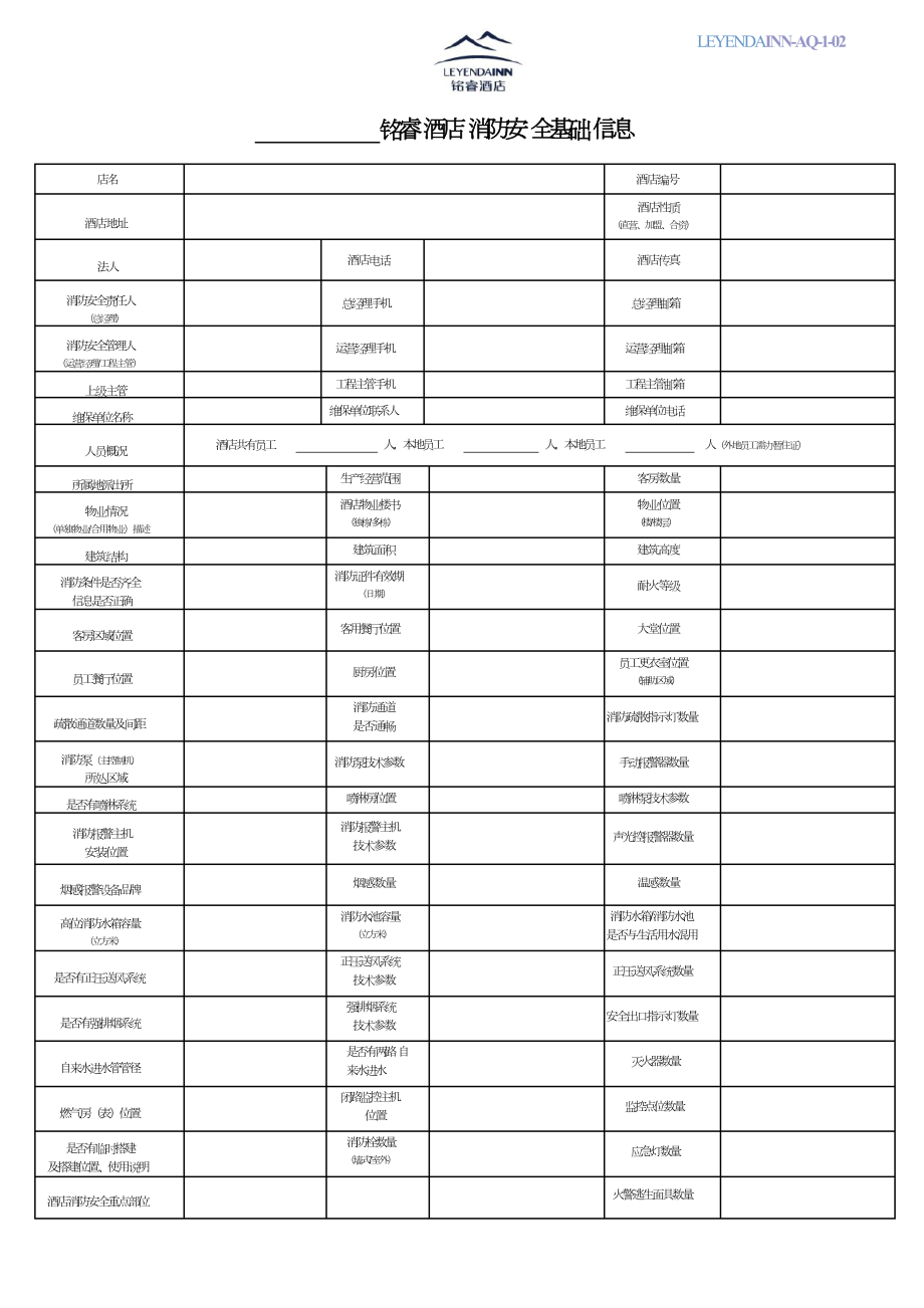 铭睿酒店安全手册附表-红色台账一.doc_第2页