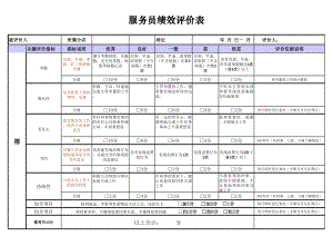 服务员绩效考核表.xls