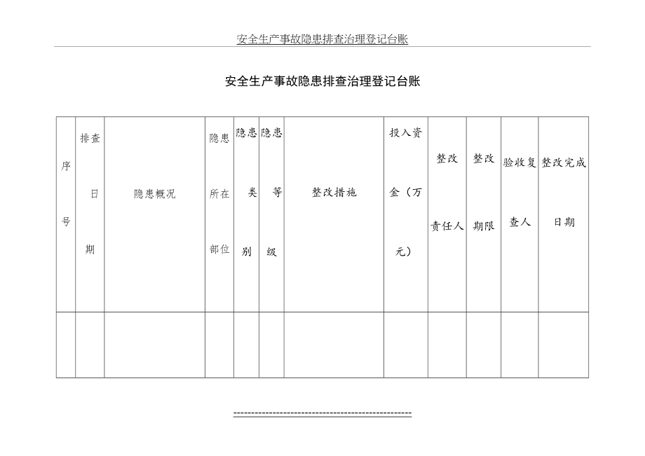 安全生产事故隐患排查治理登记台账.doc_第2页