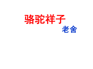 骆驼祥子练习ppt课件.ppt