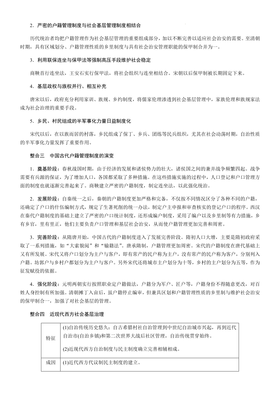 第六单元基层治理与社会保障导学案--高中历史统编版（2019）选择性必修一国家制度与社会治理.docx_第2页