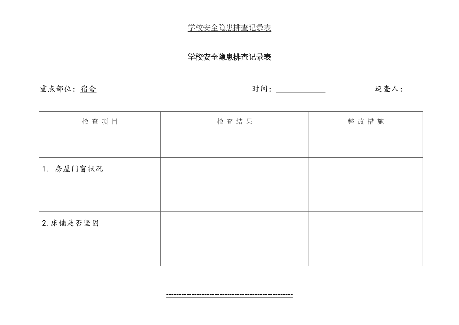 学校安全隐患排查记录表(1).doc_第2页