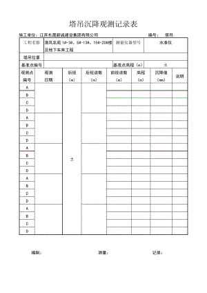 塔吊沉降观测记录表.pdf