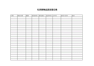 星级酒店礼宾部管理 派送表.xls