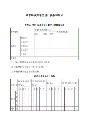 停车场各种设计参数和尺寸.pdf