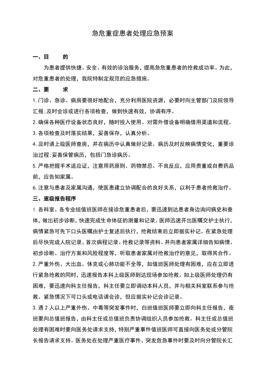 急危重症患者处理应急预案.pdf_第1页