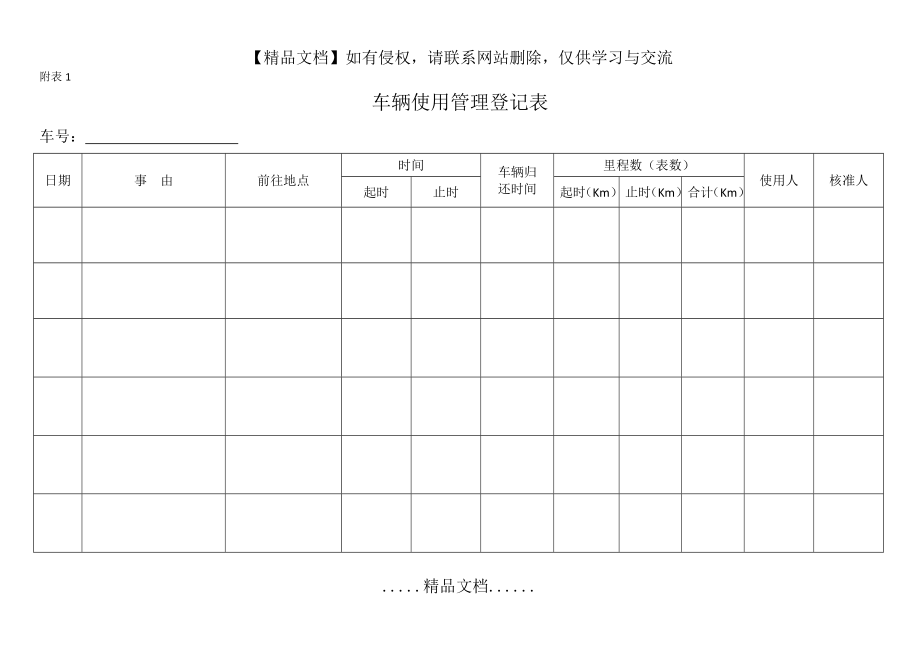 车辆使用管理登记表(附表1).doc_第2页