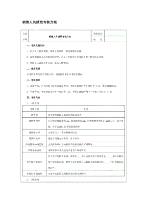 销售人员绩效考核方案模板.pdf