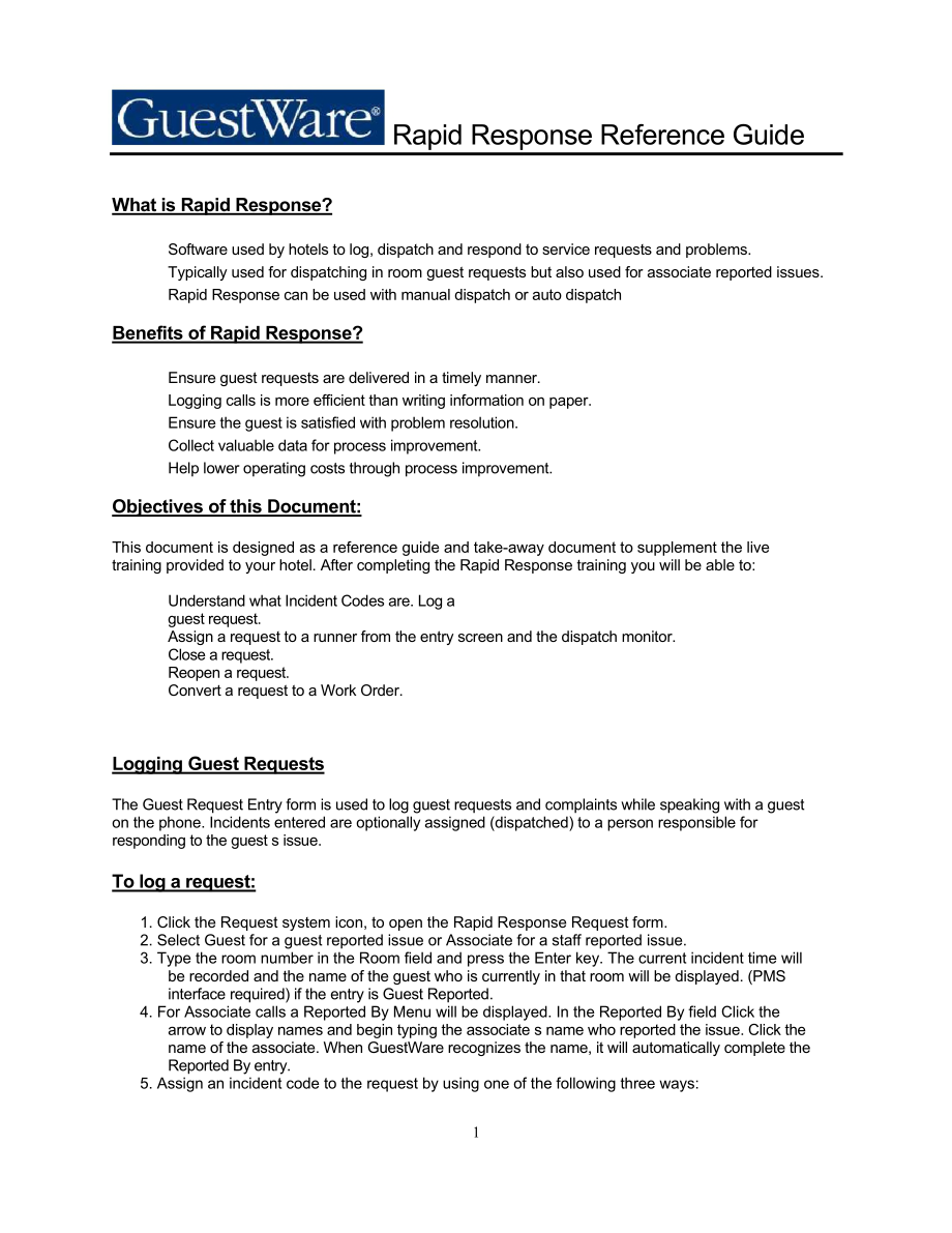 国际联号酒店前厅客房营销礼宾财务运营管理资料 Formatted GW4 Rapid Response Training Reference Guideb.doc_第2页