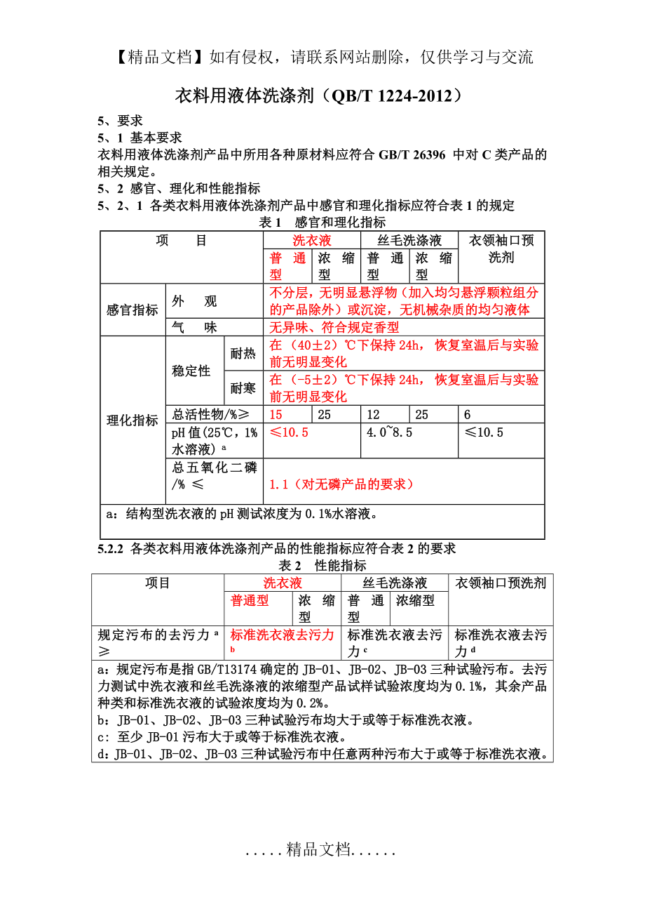 衣料用液体洗涤剂(QBT 1224-2012).doc_第2页