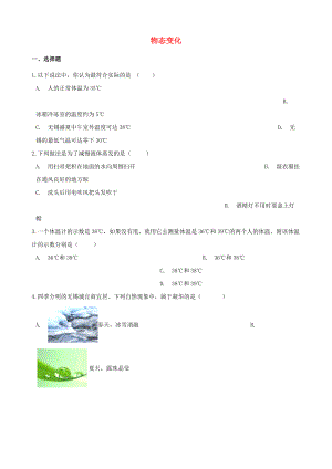 2021年中考物理必考点专项训练物态变化含解析.doc