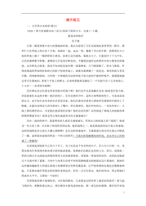 2021届高考语文二轮复习提升练5文学类文本阅读散文语言文字运用含解析.doc