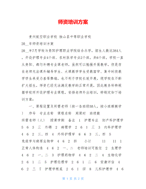 师资培训方案.doc