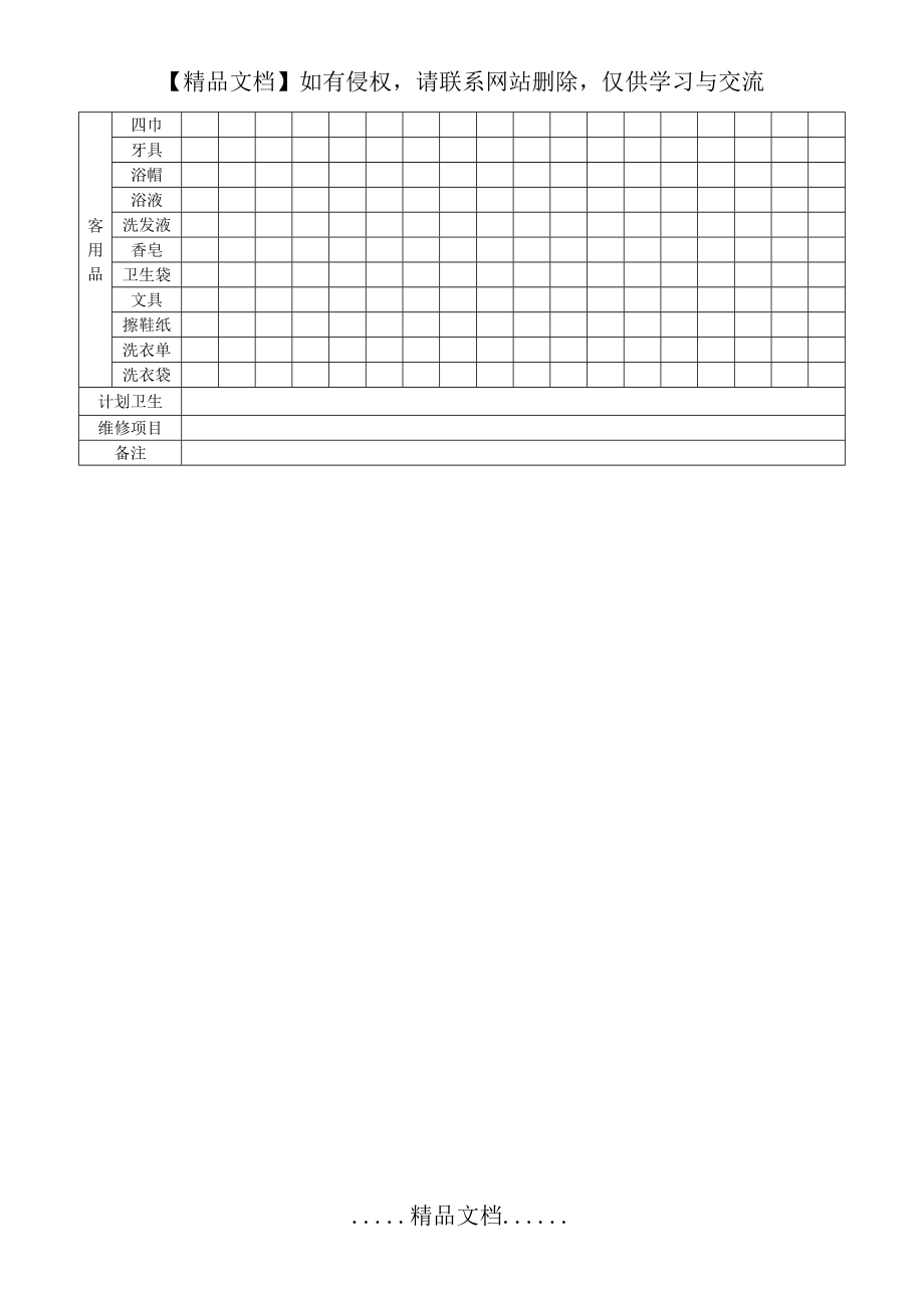 酒店客房领班查房表.doc_第2页