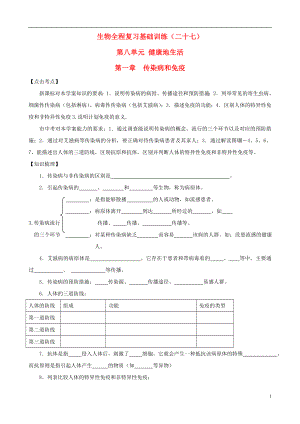 2021年中考生物全程复习基础训练27.doc