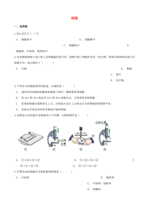 2021年中考生物一轮复习细胞专项训练.doc