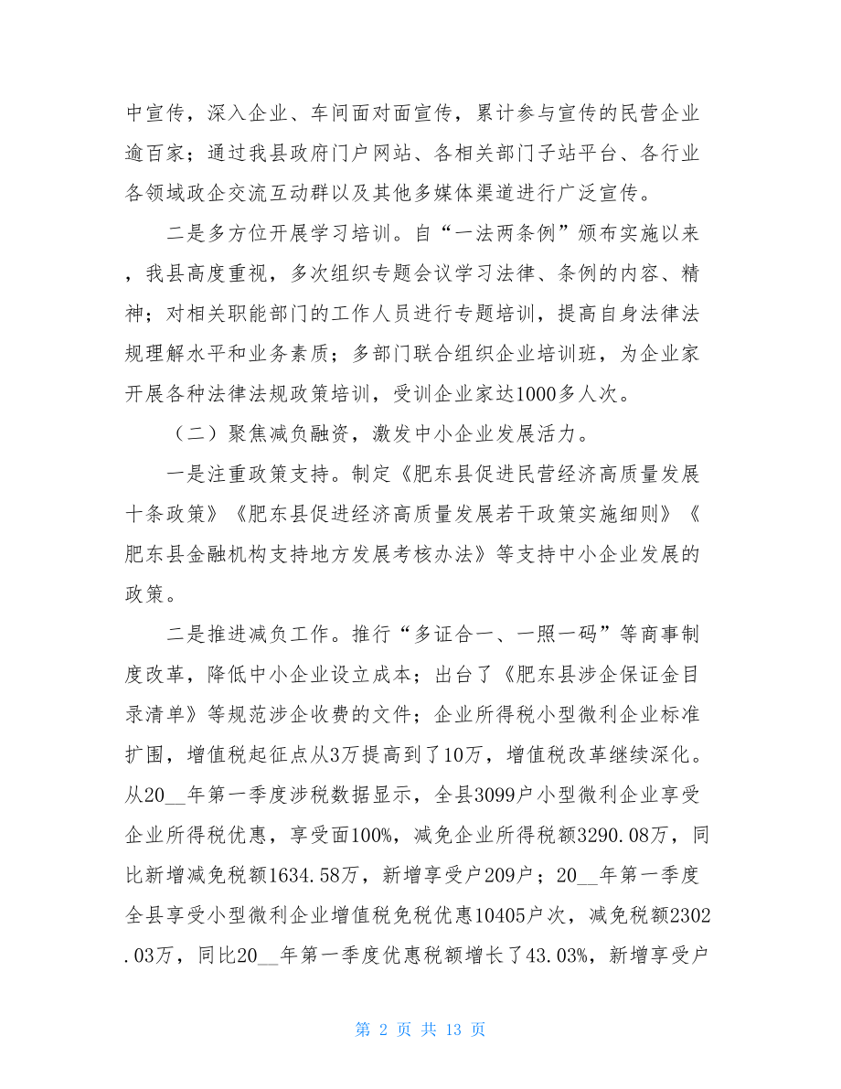 关于“一法两条例”贯彻落实情况的报告 贯彻落实条例.doc_第2页