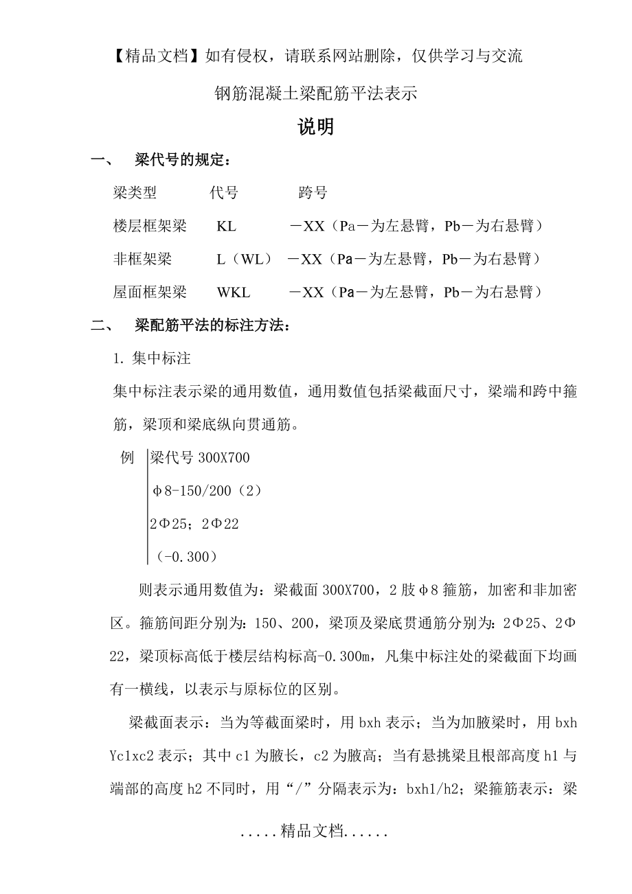 钢筋混凝土梁配筋平法表示说明.doc_第2页