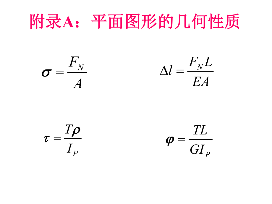 材料力学附录A-平面图形几何性质ppt课件.ppt_第1页