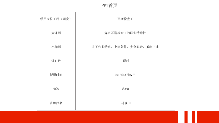 煤矿瓦斯检查工的职业特殊性—-—瓦斯检查工ppt课件.pptx_第1页