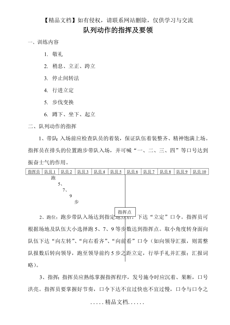 队列动作的指挥及要领.doc_第2页