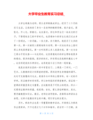 大学毕业生教育实习总结.doc