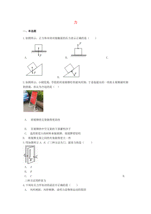 2021中考物理二轮巩固练习题力含解析.docx