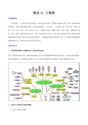 2021中考数学热点题型专练三角形含解析.docx