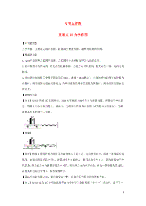 2021年中考物理重点难点专练18力学作图含解析.docx