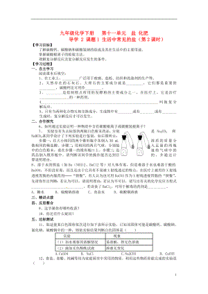 2021年九年级化学下册 第十一单元 导学1 课题1 生活中常见的盐（第2课时）导学案 新人教版.doc