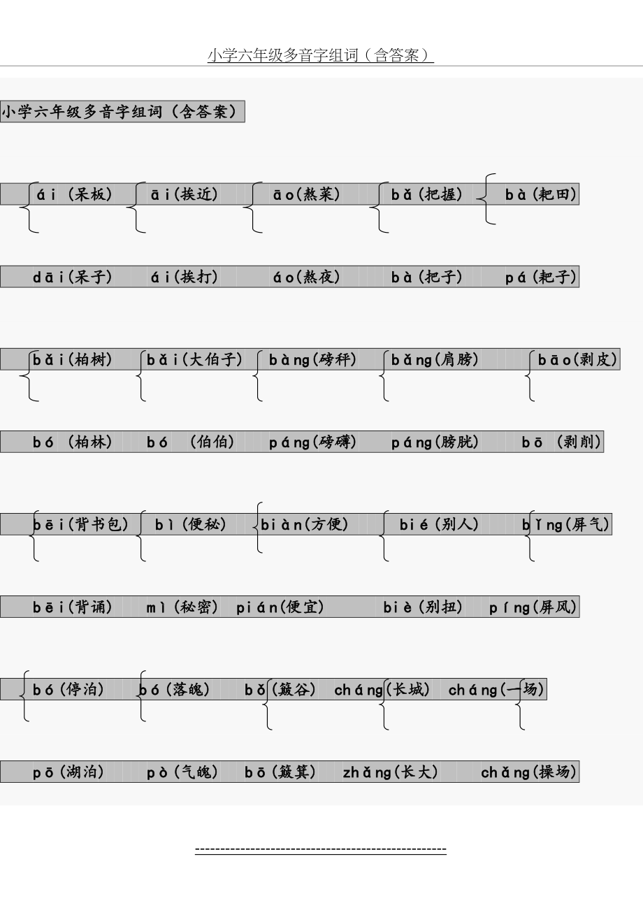 小学六年级多音字组词.doc_第2页