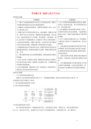 2021届高三地理二轮复习 专题三 地球上的大气与水精品教学案.doc