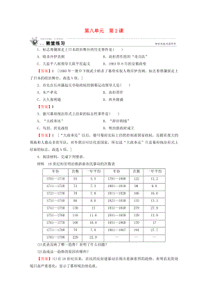 2021_2021学年高中历史第8单元日本明治维新第2课倒幕运动和明治政府的成立随堂练习含解析新人教版选修.doc