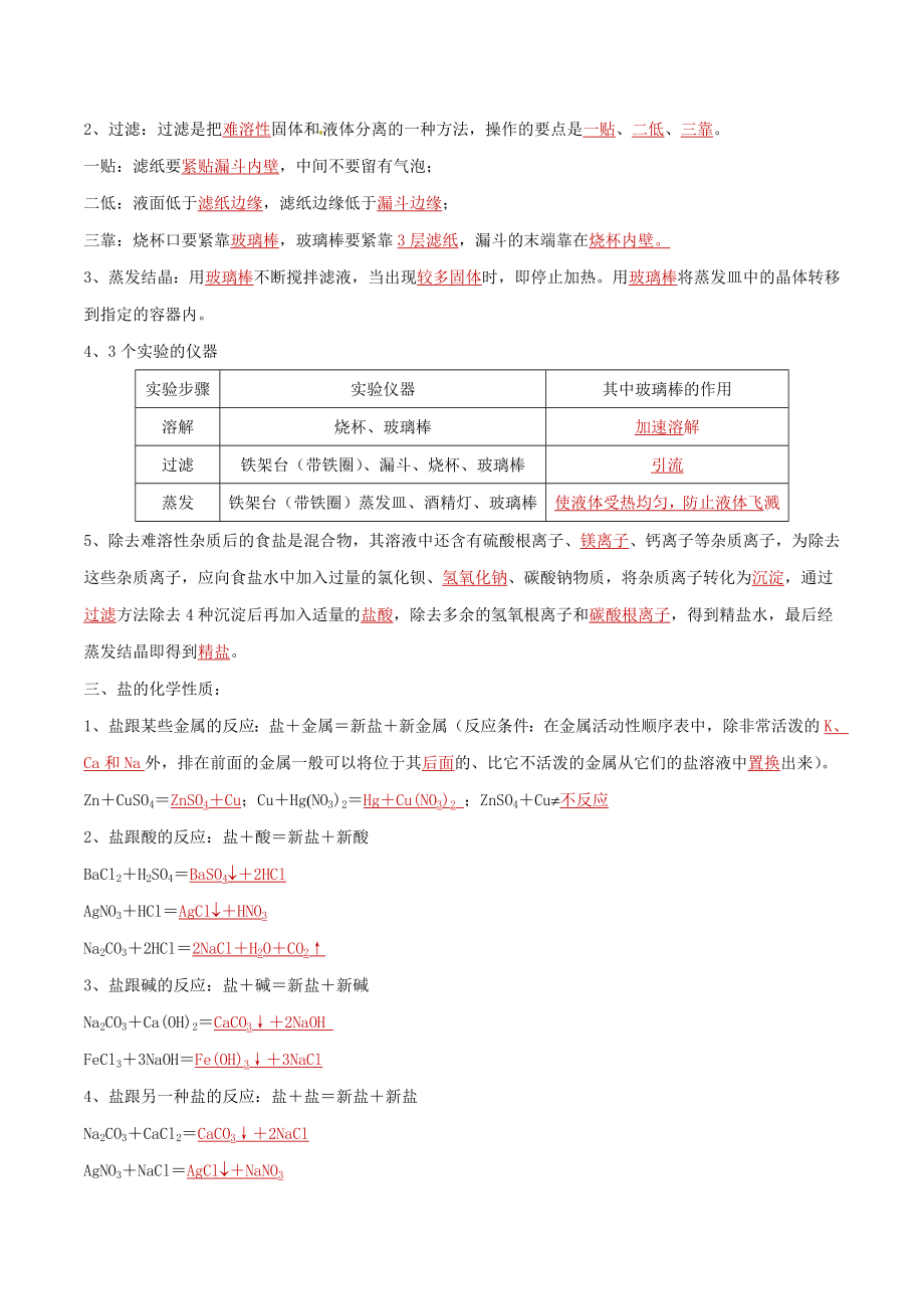 2021年中考化学一轮复习盐和化肥考点讲解含解析.doc_第2页