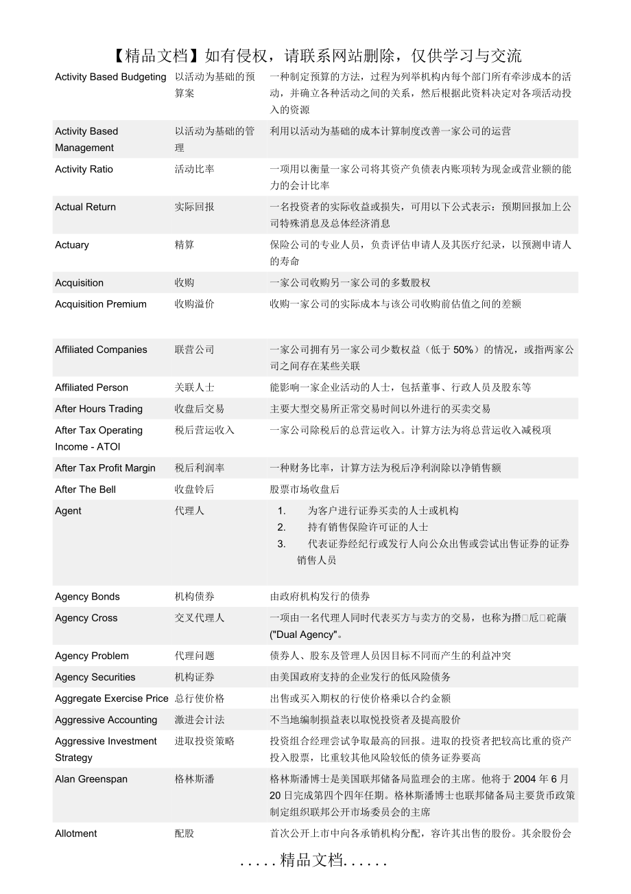 金融专业中英文词汇大全.doc_第2页