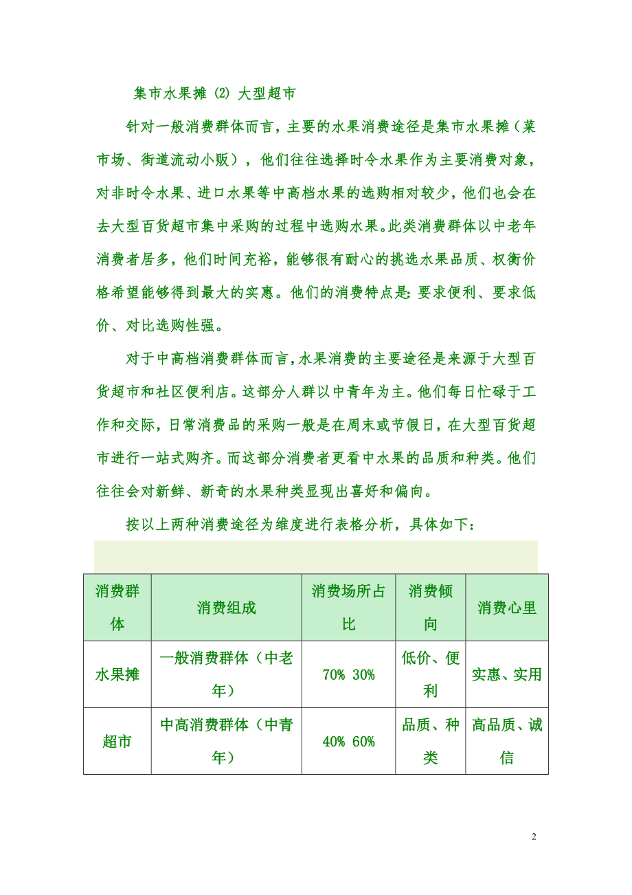 水果连锁超市策划书 连锁水果店超市经营管理装修运营筹备投资分析开办流程创业计划.doc_第2页