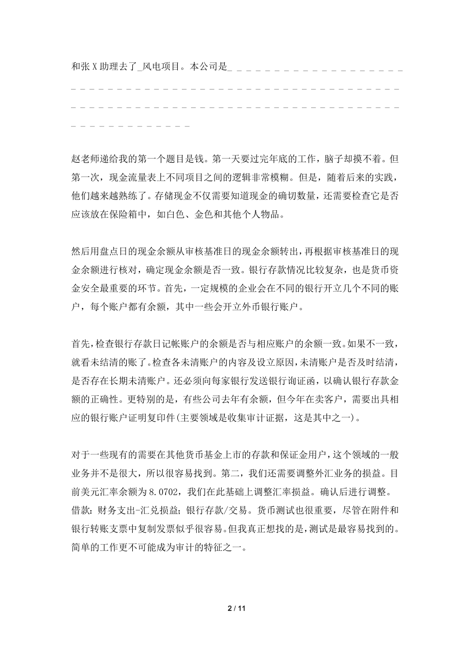 2021审计实习工作总结报告.doc_第2页