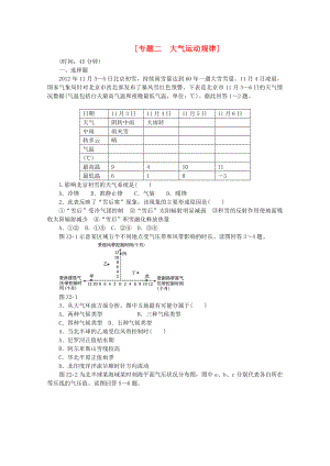 2021届高考地理二轮专题复习 专题二 大气运动规律限时提升训练.doc