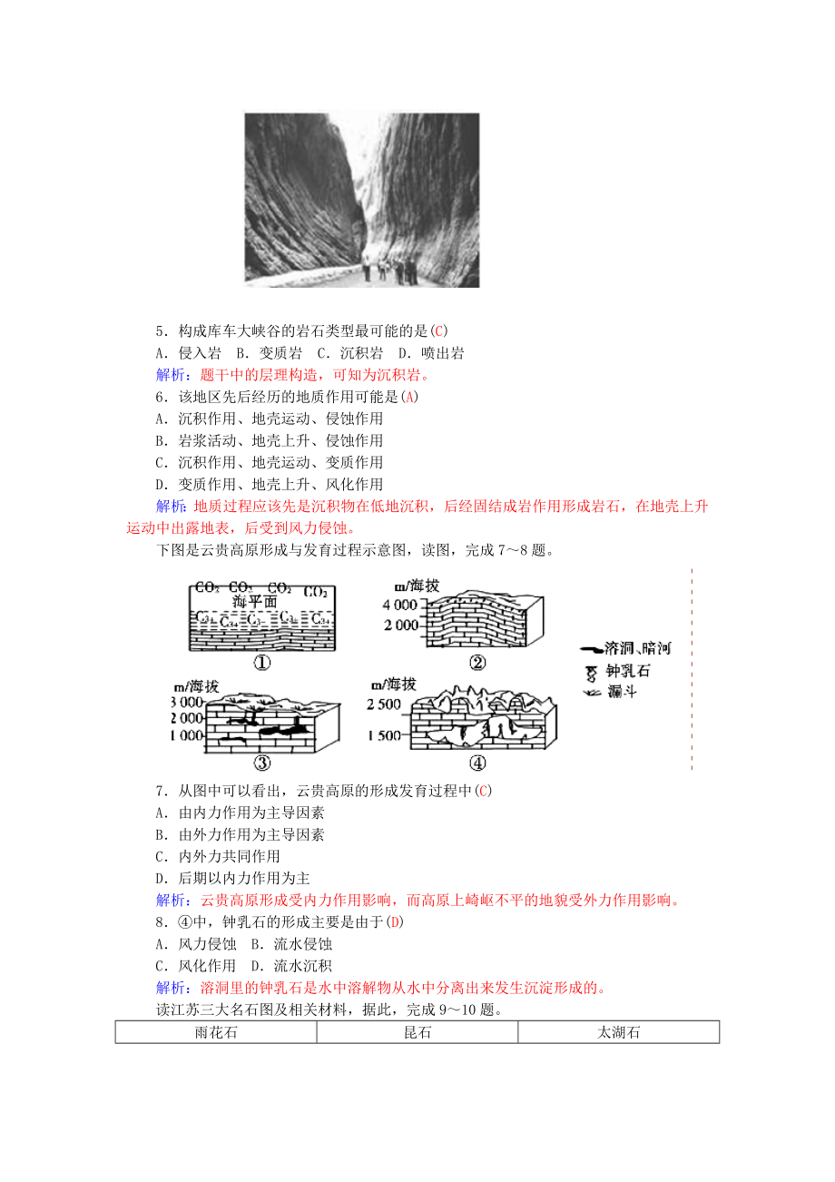 2021_2021学年高中地理4.1营造地表形态的力量练习新人教版必修1.doc_第2页