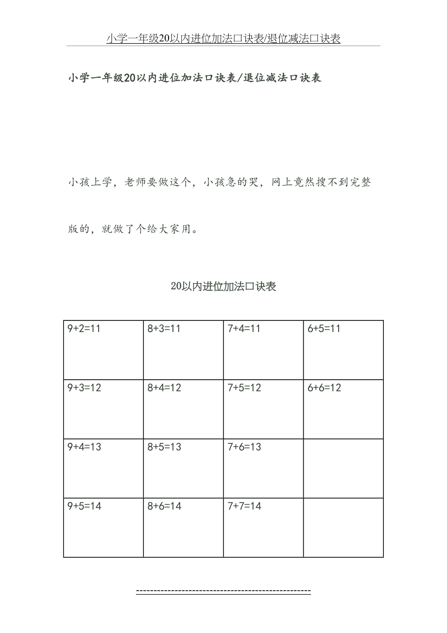 小学一年级20以内进位加法口诀表.doc_第2页