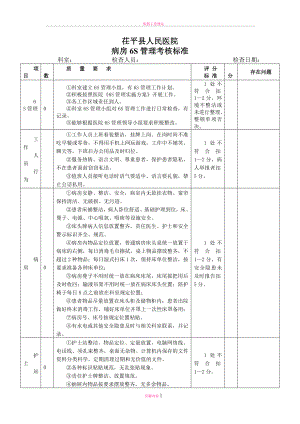 病区6S检查标准.doc